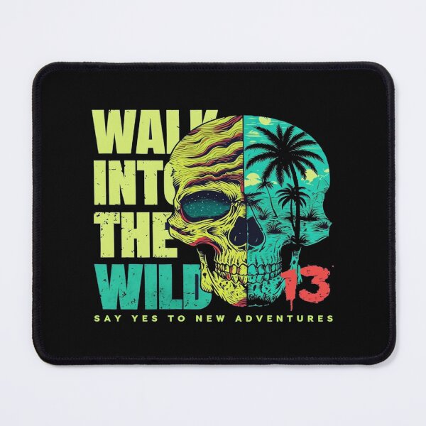 Item preview, Walk Into the Wild Skull Art • Adventure Travel Design • Desert & Tropical Split Illustration designed and sold by Bright Nest Studio.