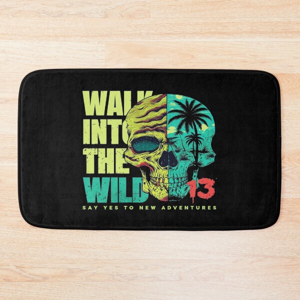 Item preview, Walk Into the Wild Skull Art • Adventure Travel Design • Desert & Tropical Split Illustration designed and sold by Bright Nest Studio.