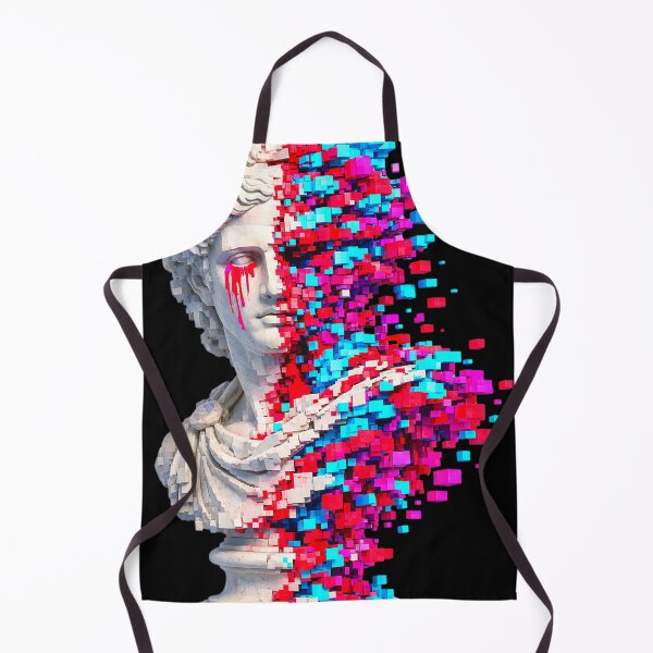 Item preview, Vaporwave Glitch Art Classical Bust: 3D Voxel Corruption designed and sold by A E S T H E T A T A G.