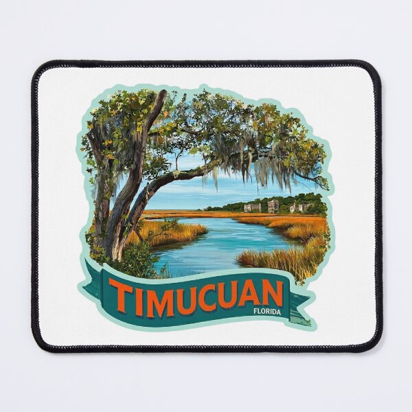 Item preview, Timucuan Florida Spanish Moss Live Oak Salt Marsh Preserve Sticker designed and sold by Blurbean.