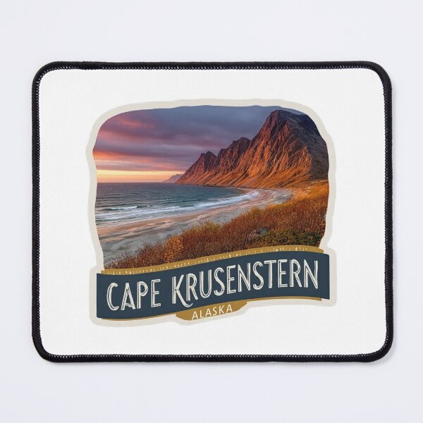 Item preview, Cape Krusenstern Alaska Arctic Coast Sunset Mountain Cliffs Sticker designed and sold by Blurbean.