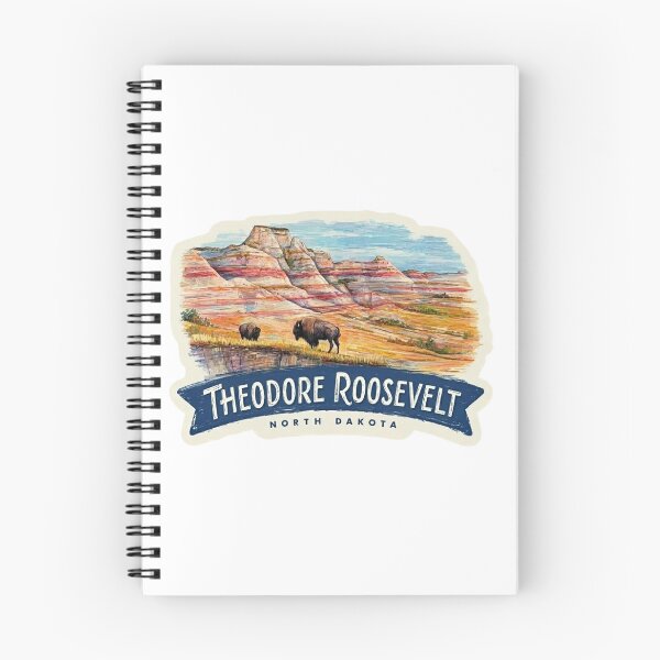 Item preview, Theodore Roosevelt North Dakota Bison Painted Canyon Badlands Sticker designed and sold by Blurbean.