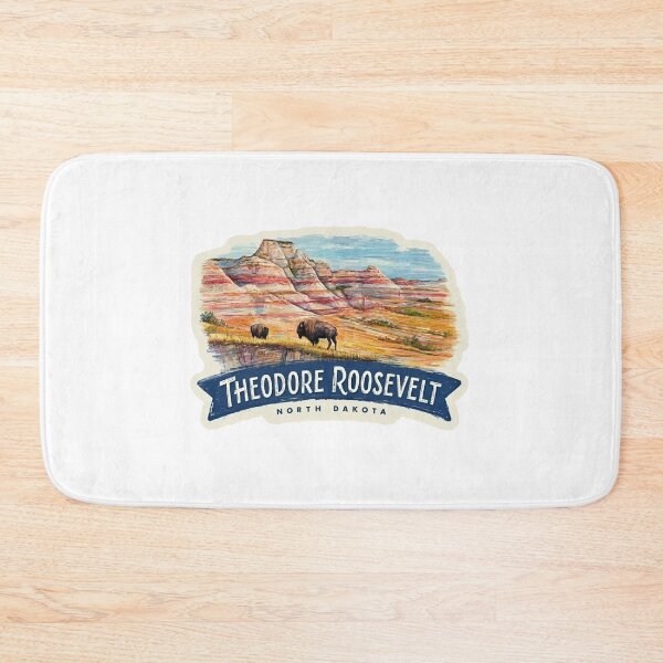 Item preview, Theodore Roosevelt North Dakota Bison Painted Canyon Badlands Sticker designed and sold by Blurbean.