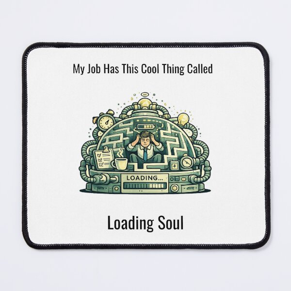 Item preview, My Job Has This Cool Thing Called Loading Soul – Funny Office Humor Design designed and sold by SillentDesign.