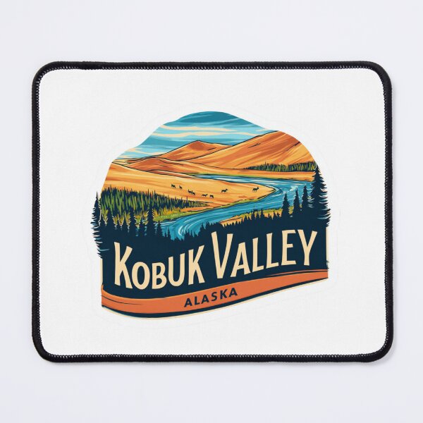 Item preview, Kobuk Valley Alaska Sand Dunes Arctic River National Park Sticker designed and sold by Blurbean.