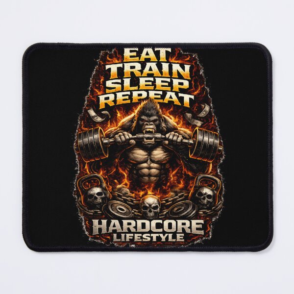 Item preview, Hardcore Gym Gorilla Workout Motivation Design designed and sold by Nixora.