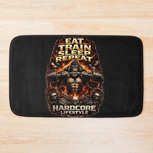 Item preview, Hardcore Gym Gorilla Workout Motivation Design designed and sold by Nixora.