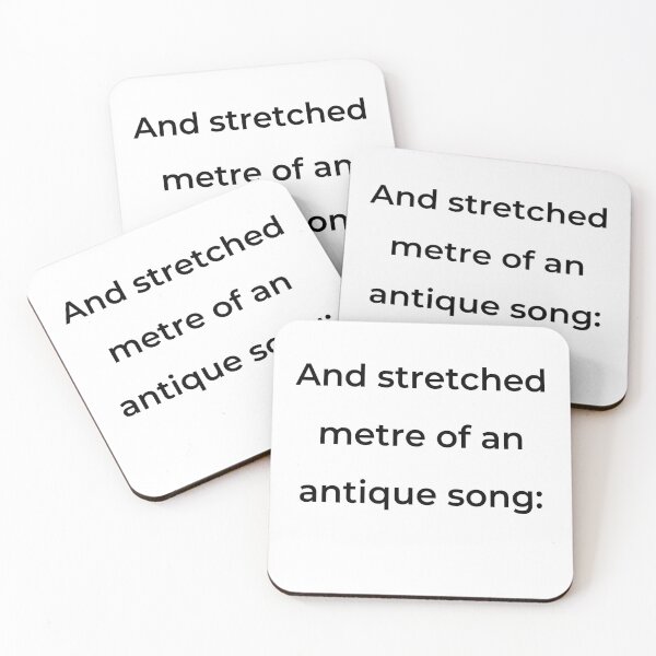 Item preview, "And stretched metre of an antique song:" - print black designed and sold by ariksworld.