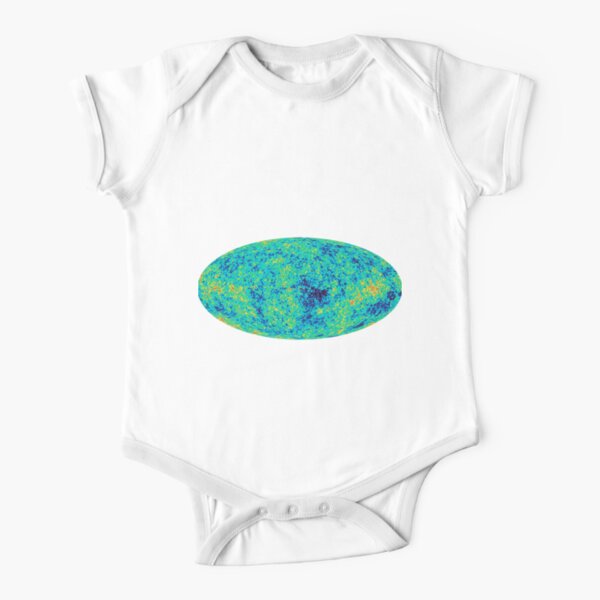 Cosmic microwave background. First detailed "baby picture" of the universe. #Cosmic, #microwave, #background, #First, #detailed, #baby, #picture, #universe Short Sleeve Baby One-Piece