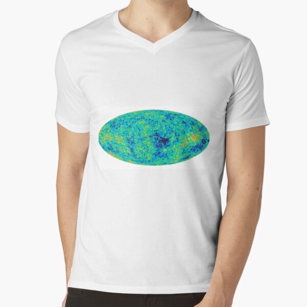 Cosmic microwave background. First detailed "baby picture" of the universe. #Cosmic, #microwave, #background, #First, #detailed, #baby, #picture, #universe V-Neck T-Shirt