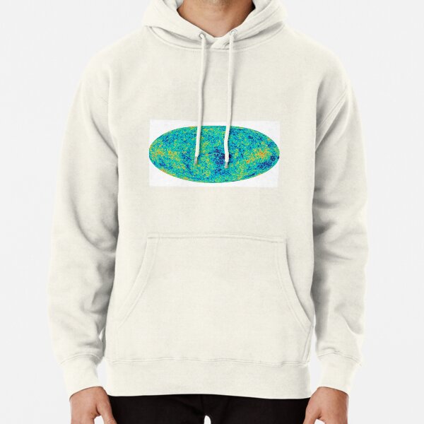 Clothing, Cosmic microwave background. First detailed "baby picture" of the universe. #Cosmic, #microwave, #background, #First, #detailed, #baby, #picture, #universe Pullover Hoodie