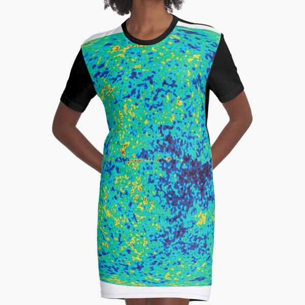 Cosmic microwave background. First detailed "baby picture" of the universe. #Cosmic, #microwave, #background, #First, #detailed, #baby, #picture, #universe Graphic T-Shirt Dress