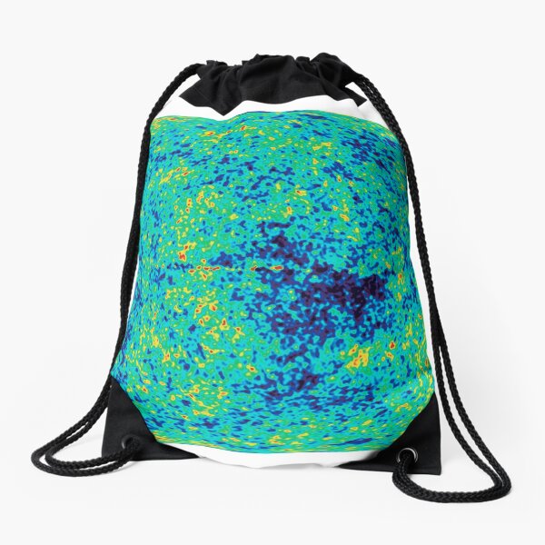 Cosmic microwave background. First detailed "baby picture" of the universe. #Cosmic, #microwave, #background, #First, #detailed, #baby, #picture, #universe Drawstring Bag