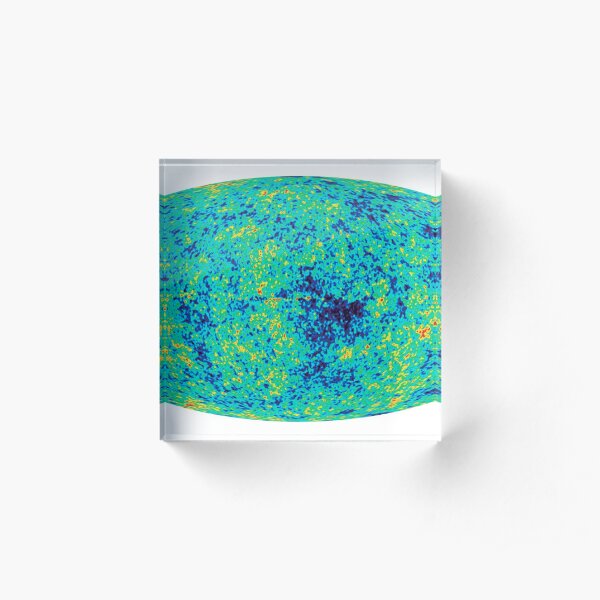 Cosmic microwave background. First detailed "baby picture" of the universe. #Cosmic, #microwave, #background, #First, #detailed, #baby, #picture, #universe Acrylic Block