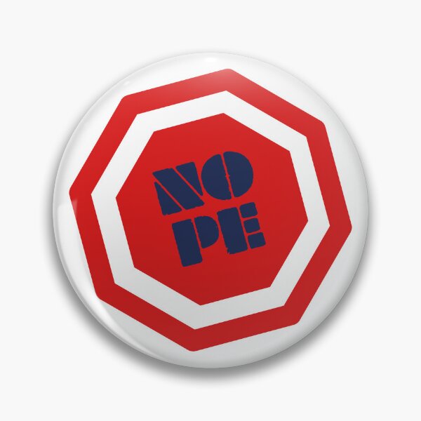Item preview, Distressed Red Octagon Nope Icon designed and sold by Creatby7030.