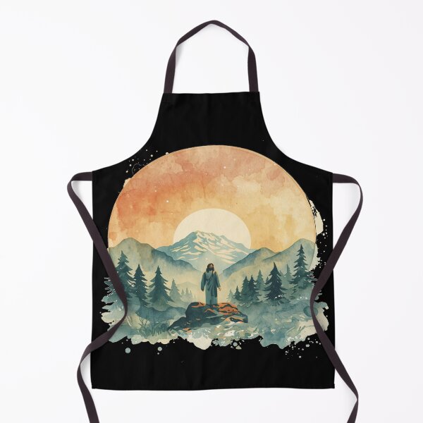 Item preview, Watercolor Art of Jesus in the Mountains and Wilderness designed and sold by Cre8andRecre8.