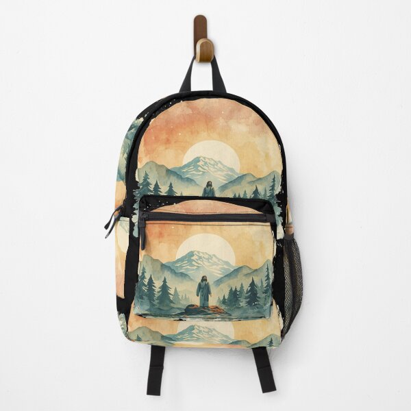 Item preview, Watercolor Art of Jesus in the Mountains and Wilderness designed and sold by Cre8andRecre8.