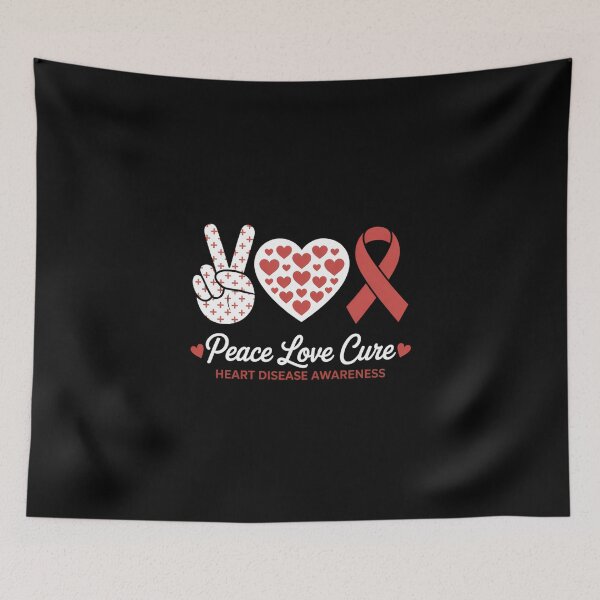 Item preview, Peace Love Cure Heart Disease Awareness Men Women Kids CHD designed and sold by VENOM0RIOT.