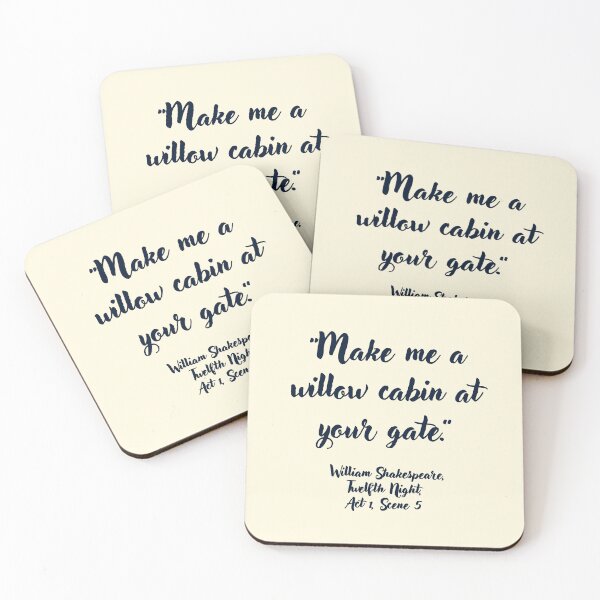 Item preview, Sick Shakespeare Quote from Twelfth Night designed and sold by CharlottePlaceArt.