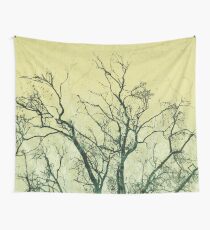 Winter Trees - Yellow Wall Tapestry