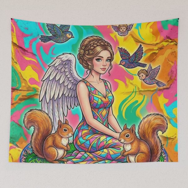 Item preview, The fairy and the squirrel designed and sold by PP&RAINBOW SHOP.