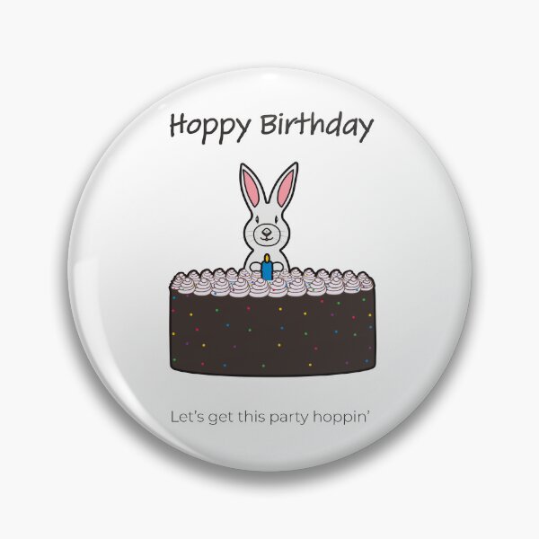 Item preview, Bunny Illustration - Hoppy Birthday designed and sold by OG-Graphics.
