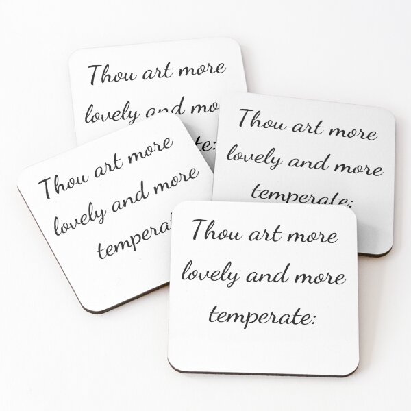 Item preview, "Thou art more lovely and more temperate:" - handwriting black designed and sold by ariksworld.