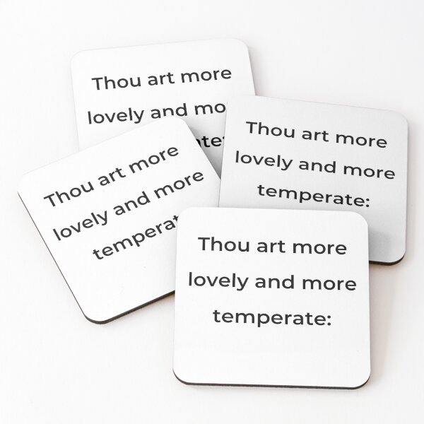 Item preview, "Thou art more lovely and more temperate:" - print black designed and sold by ariksworld.