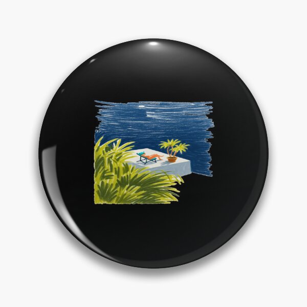 Item preview, Relaxing Terrace Illustration • Calm Summer Vibes • Minimalist Lounge & Nature Artwork designed and sold by Bright Nest Studio.