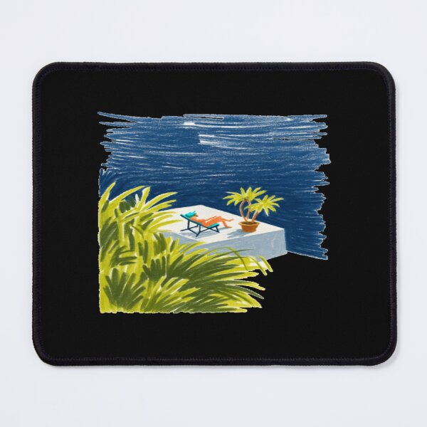 Item preview, Relaxing Terrace Illustration • Calm Summer Vibes • Minimalist Lounge & Nature Artwork designed and sold by Bright Nest Studio.