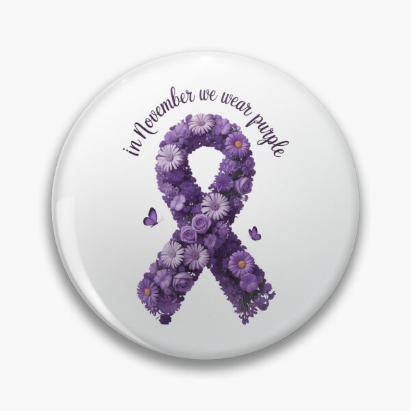 Item preview, Pancreatic Cancer Awareness Floral Ribbon designed and sold by VENOM0RIOT.