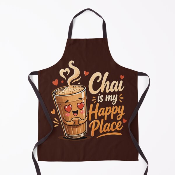 Item preview, Chai is My Happy Place – Cute Tea Lover Cartoon, Cozy Indian Chai Design designed and sold by Globalcitytees.