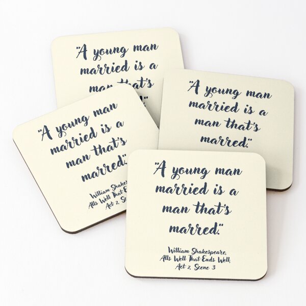 Item preview, Fleek Shakespeare Quote from Alls Well That Ends Well designed and sold by CharlottePlaceArt.