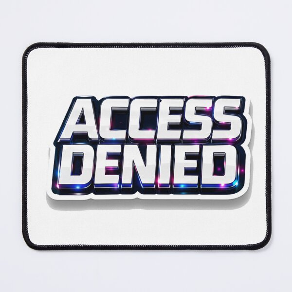 Item preview, Access Denied 3D Chrome Text – Cyberpunk Neon Tech Sticker, Gamer Aesthetic Design designed and sold by WorkVibe Studio.