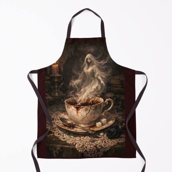 Item preview, The Tea Party of Shadows | Haunted Victorian Ghost Teacup Art designed and sold by Studio77-Gothic.