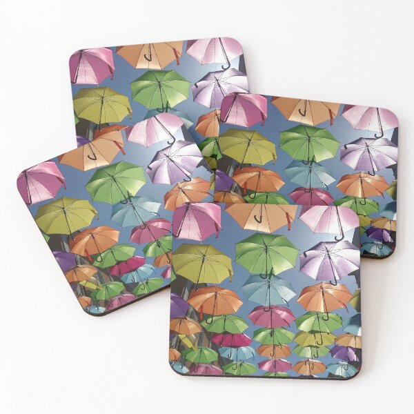 Item preview, Colorful Floating Umbrellas Against Blue Sky designed and sold by Kainicram.