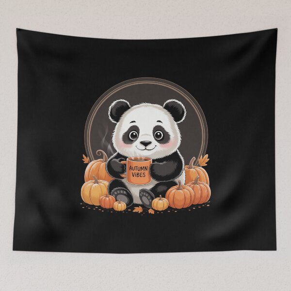 Item preview, Panda Pumpkin Spice Latte Autumn Halloween designed and sold by VENOM0RIOT.