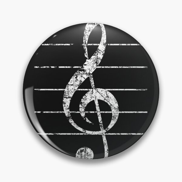 Item preview,  G-Clef Treble Clef With Lines Vintage White designed and sold by Aesthetik-Rebel.