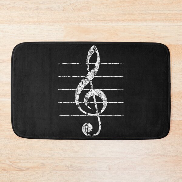 Item preview,  G-Clef Treble Clef With Lines Vintage White designed and sold by Aesthetik-Rebel.