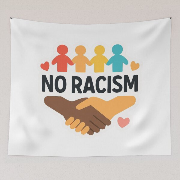Item preview, No Racism – Unity & Equality Positive Sticker designed and sold by DzA-stickers.
