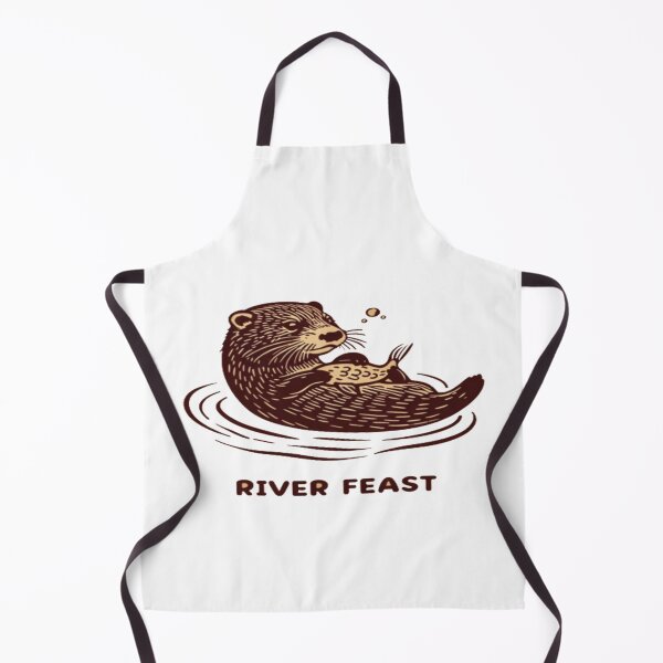 Item preview, River Feast Otter Illustration • Playful Wildlife Art • Cute Nature Animal Design designed and sold by Bright Nest Studio.
