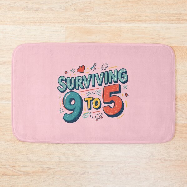 Item preview, “Surviving 9 to 5.” - Pastel Pink designed and sold by Grixel's Paang Gala Shop.