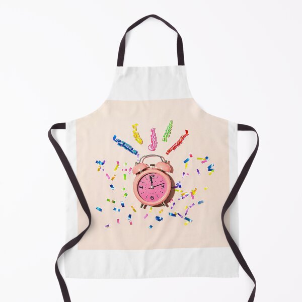 Item preview, : Festive Pink Alarm Clock with Confetti designed and sold by Creatby7030.