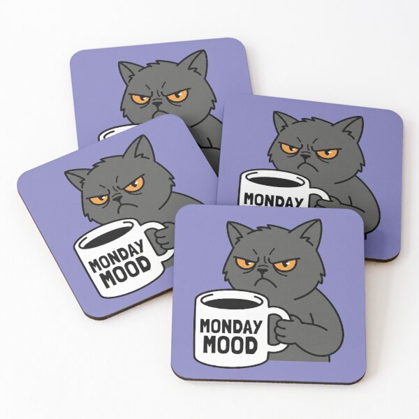 Item preview, Funny Grumpy Cat with Coffee designed and sold by Khaled Abdelnaser.