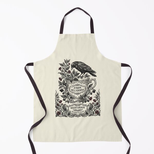 Item preview, Atropa Belladonna Nightshade – Gothic Botanical Crow Illustration designed and sold by KAYJAY DESIGNS.