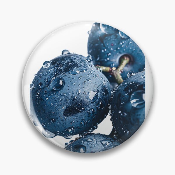 Item preview, Macro Blue Grapes with Water Droplets designed and sold by Creatby7030.