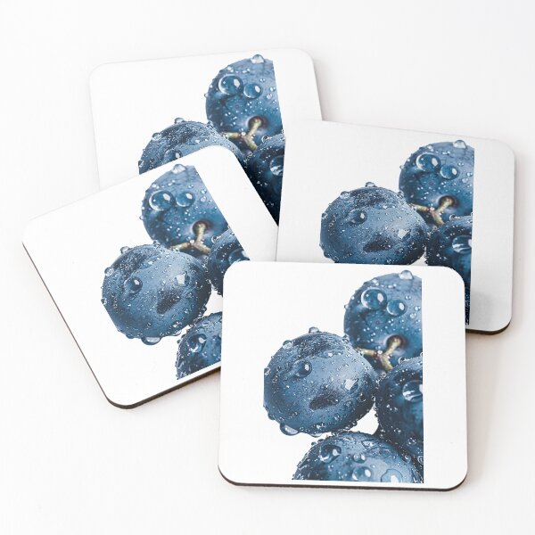 Item preview, Macro Blue Grapes with Water Droplets designed and sold by Creatby7030.