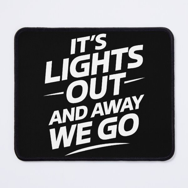 Item preview, Lights Out And Away We Go Bold Modern F1 Quote designed and sold by reval-store.