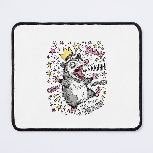 Item preview, Unhinged Chaos Possum – Funny Meme Trash King Illustration designed and sold by KAYJAY DESIGNS.