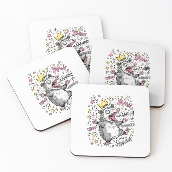 Item preview, Unhinged Chaos Possum – Funny Meme Trash King Illustration designed and sold by KAYJAY DESIGNS.